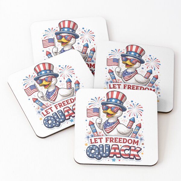 Item preview, Let Freedom Quack 4th of July Patriotic Duck T-Shirt designed and sold by Offbeat Outfitters.