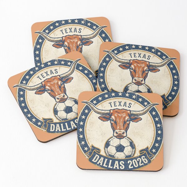 Item preview, Dallas Texas 2026 World Cup Host City Vintage Football Badge designed and sold by BrickByDream.