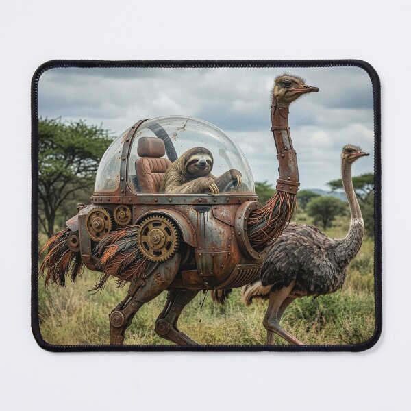 Item preview, Sloth Rides in His Ostrichmobile designed and sold by Tridentulus.