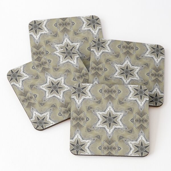 Item preview, Groovy Boho Retro Star Pattern in Beige Brown designed and sold by Artistestella.