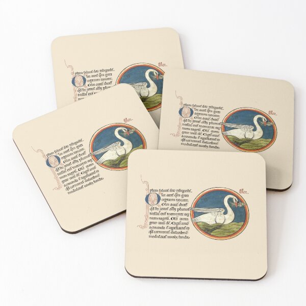 Item preview, Medieval Swan Artwork from the Harley Bestiary – Middle Ages Illustration designed and sold by Alkaravan Creators.