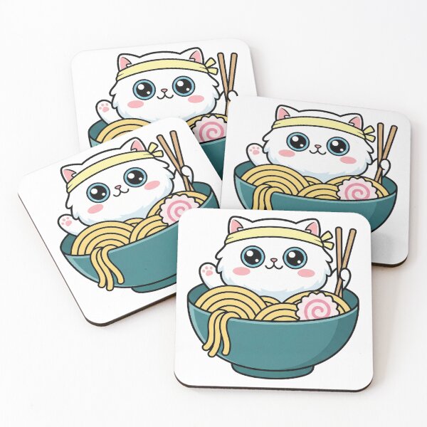 Item preview, Kawaii Fluffy Cat Buried in Ramen - Funny Emotional Eater Comfort Food Shirt designed and sold by Inna Myrien.