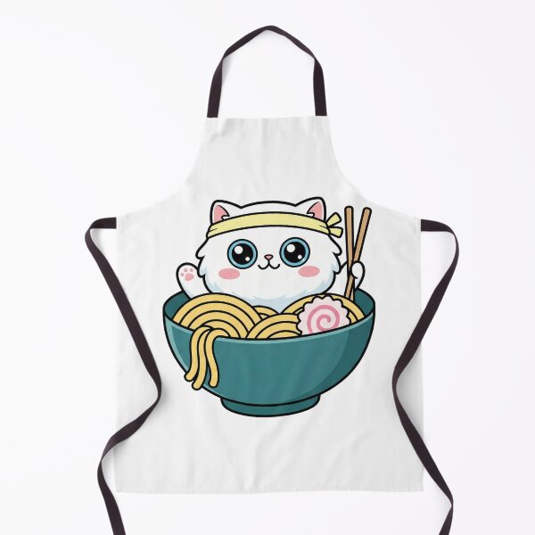 Item preview, Kawaii Fluffy Cat Buried in Ramen - Funny Emotional Eater Comfort Food Shirt designed and sold by Inna Myrien.