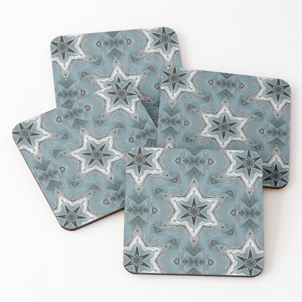Item preview, Groovy Boho Retro Star Pattern in Teal designed and sold by Artistestella.