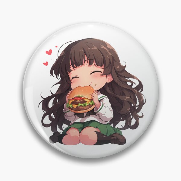 Item preview, Shiho Nishizumi Girls und Panzer Chibi Burger Calm designed and sold by earlobejerk.