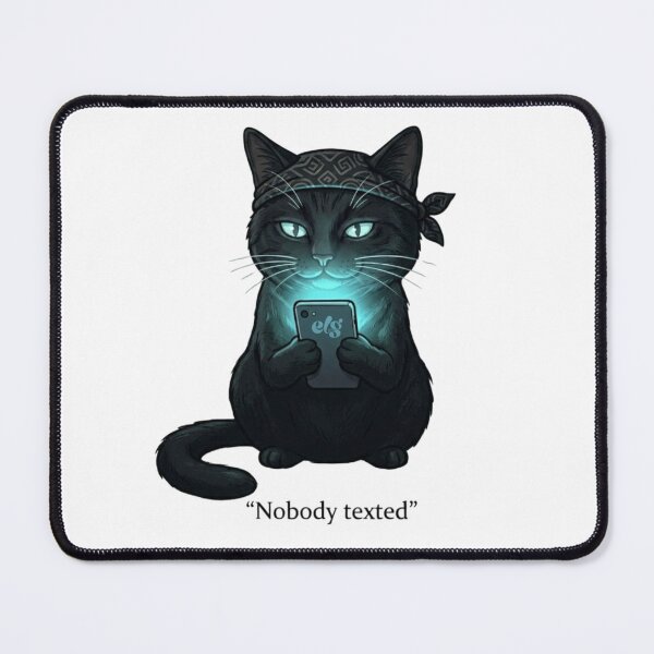 Item preview, Nobody Texted - Lofi Cat Loneliness Aesthetic Art designed and sold by ELG-Design.