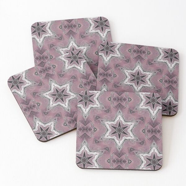 Item preview, Groovy Boho Retro Star Pattern in Burgundy designed and sold by Artistestella.