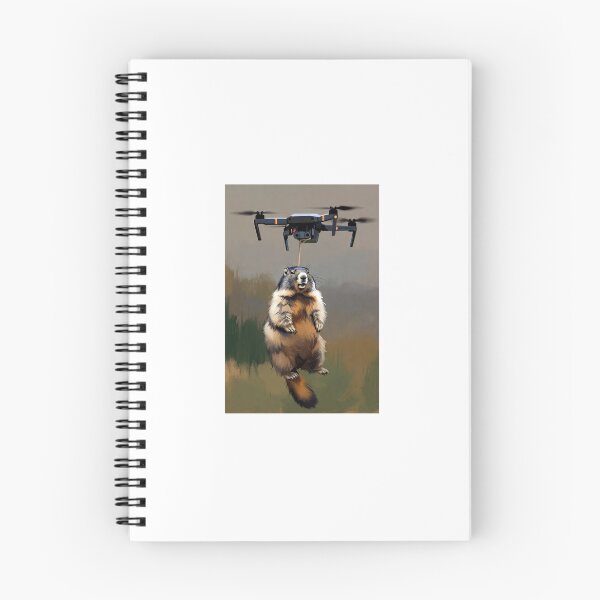 Item preview, Marmot Delivery — Drone Kidnap Funny Wildlife Surreal Art2 designed and sold by AnotherMarmot.