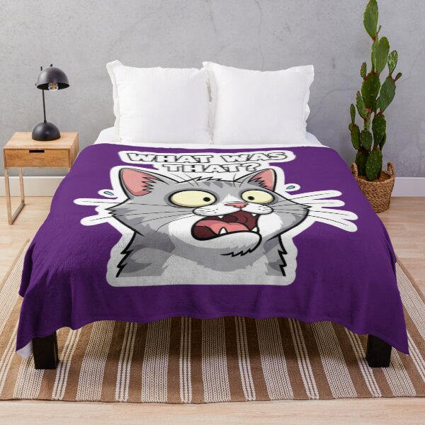 Item preview, What Was That Cat – Funny Shocked Reaction Meme Sticker designed and sold by Mojbin.