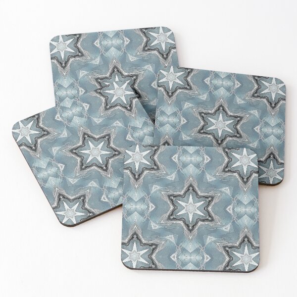 Item preview, Groovy Boho Retro Star Pattern in Blue designed and sold by Artistestella.