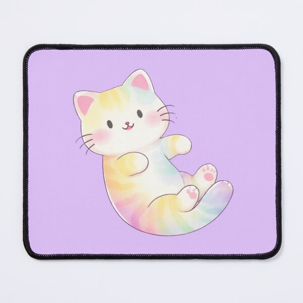 Item preview, Cosy Pastel Rainbow Cat Cute Kawaii  designed and sold by BritishDelights.