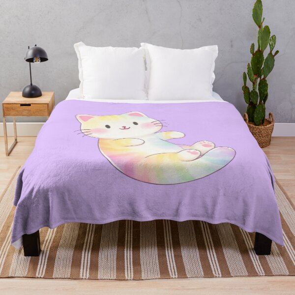 Item preview, Cosy Pastel Rainbow Cat Cute Kawaii  designed and sold by BritishDelights.