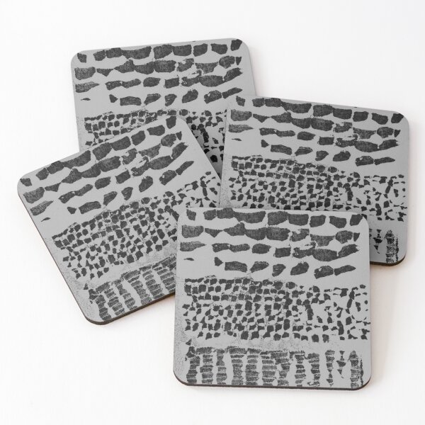 Item preview, Three Grains Textured Monoprint - Fog + Coal designed and sold by Irene Estelle.