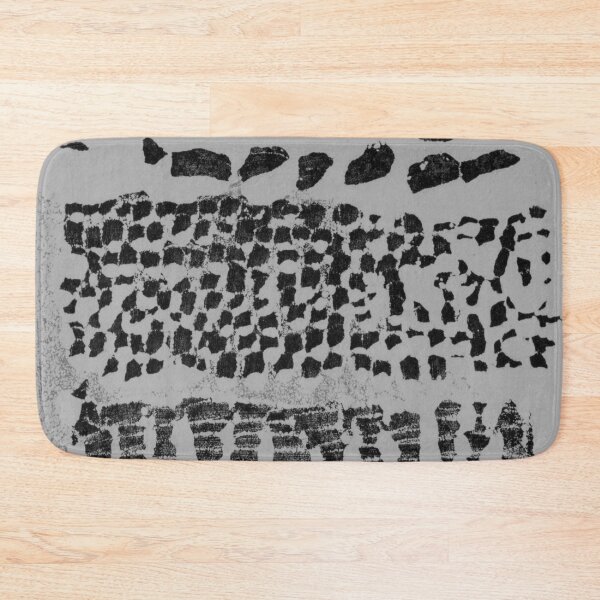 Item preview, Three Grains Textured Monoprint - Fog + Coal designed and sold by Irene Estelle.