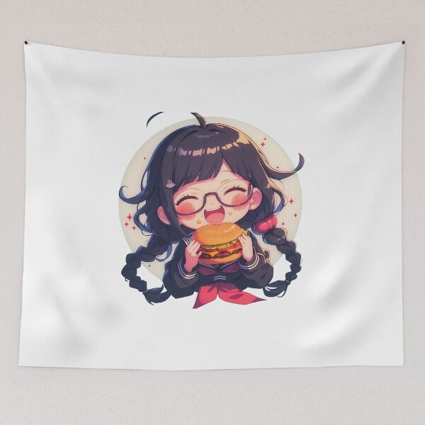 Item preview, Toko Fukawa Danganronpa Chibi Kawaii Burger Joy designed and sold by earlobejerk.
