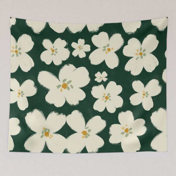Item preview, vintage floral green background aesthetic designed and sold by bosamji.
