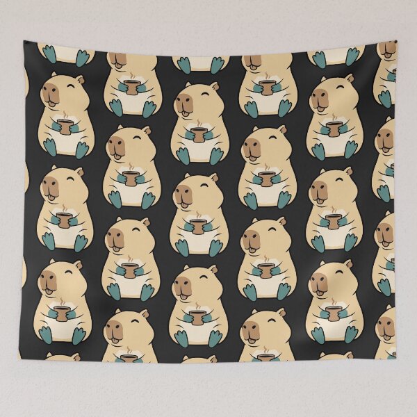 Item preview, Capy Needs Coffee - Blissful Beige Capybara designed and sold by AdriqnArt.