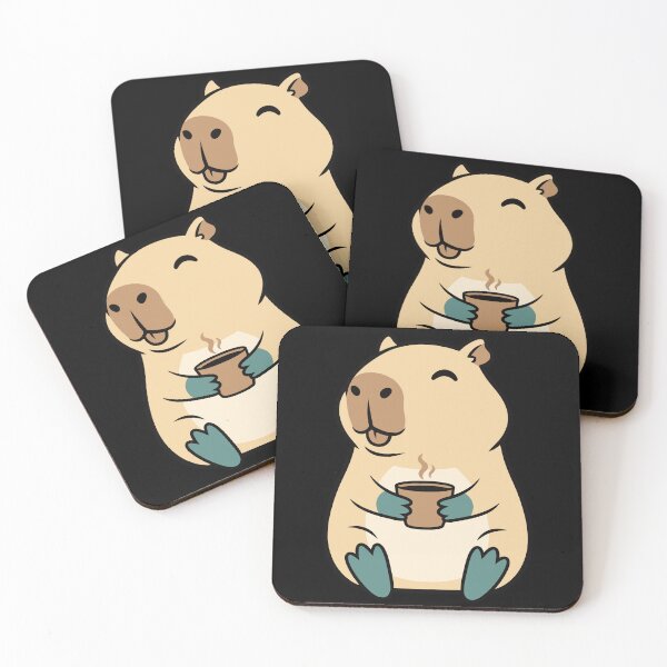Item preview, Capy Needs Coffee - Blissful Beige Capybara designed and sold by AdriqnArt.