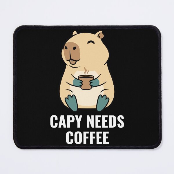 Item preview, Capy Needs Coffee - Blissful Beige Capybara designed and sold by AdriqnArt.