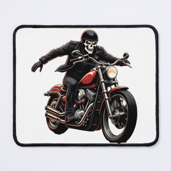 Item preview, Ghost Rider Style Skull Biker on Motorcycle  designed and sold by Gentlebart.