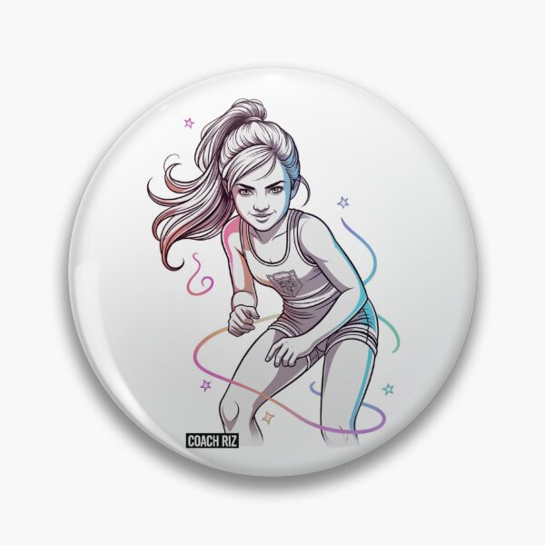 Item preview, Pretty Cartoon Wrestler - Fierce Girl Wrestler Art designed and sold by Coach-Riz.