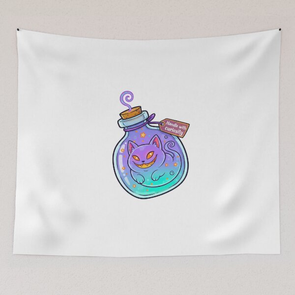 Item preview, Black Cat Potion Aesthetic – Witch Bottle Illustration, Cute Spooky Magic Design designed and sold by Timegraf.
