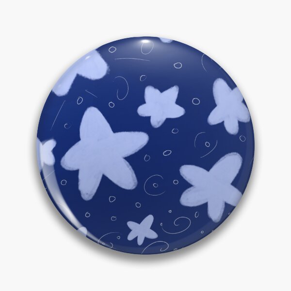Item preview, Twirly stars in night sky (light blue) designed and sold by Tiny-Sugar-Dove.