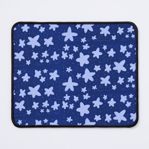 Item preview, Twirly stars in night sky (light blue) designed and sold by Tiny-Sugar-Dove.