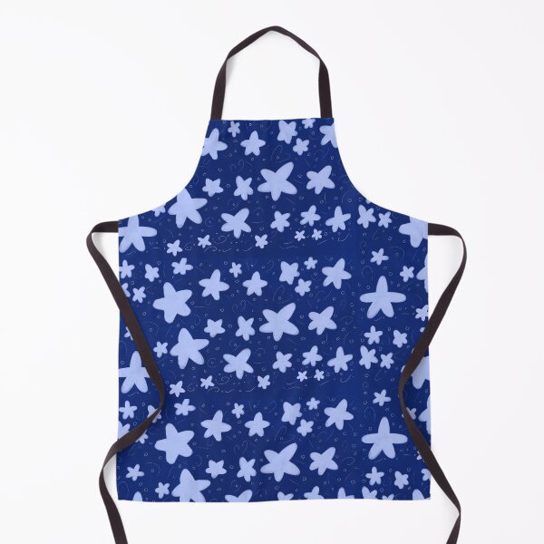Item preview, Twirly stars in night sky (light blue) designed and sold by Tiny-Sugar-Dove.
