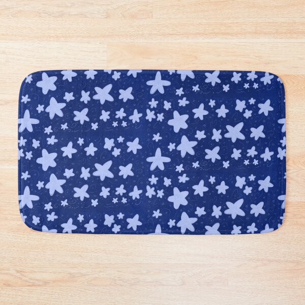 Item preview, Twirly stars in night sky (light blue) designed and sold by Tiny-Sugar-Dove.