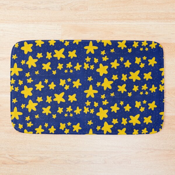 Item preview, Twirly stars in night sky (yellow) designed and sold by Tiny-Sugar-Dove.