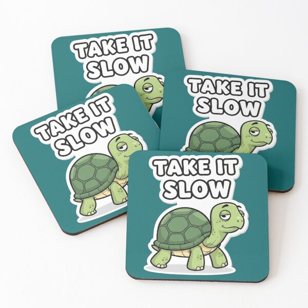 Item preview, Take It Slow Turtle – Chill Motivation Funny Sticker designed and sold by Mojbin.