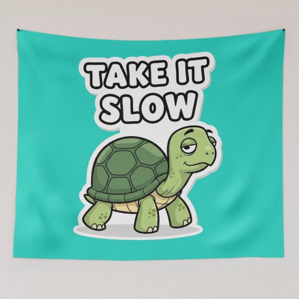 Item preview, Take It Slow Turtle – Chill Motivation Funny Sticker designed and sold by Mojbin.