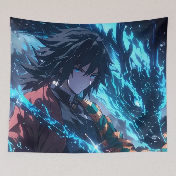Item preview, Giyu Tomioka Demon Slayer Water Dragon Moonlit Focus designed and sold by riadjamai.