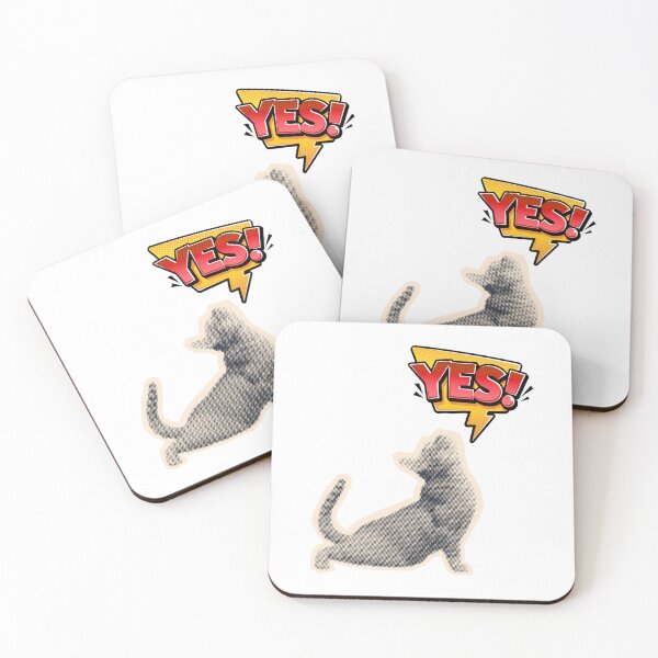 Item preview, Funny Cat Saying YES – Comic Pop Art Cat Design Aesthetic Pet Lover Gift designed and sold by PrintArt Studio.