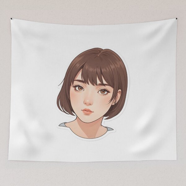 Item preview, Minimal Anime Face Line Art – Expressive Minimalist Character Design - 9 designed and sold by RELAX STATION.