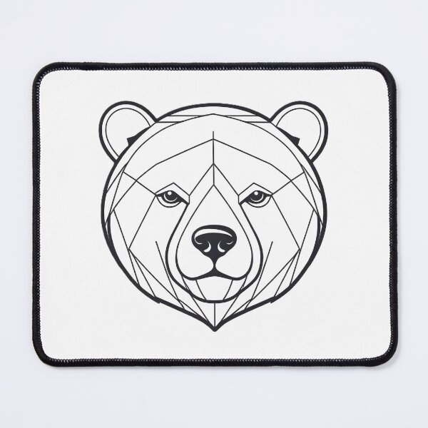 Item preview, Minimal Bear Head Line Art – Modern Wildlife Illustration - 5 designed and sold by RELAX STATION.