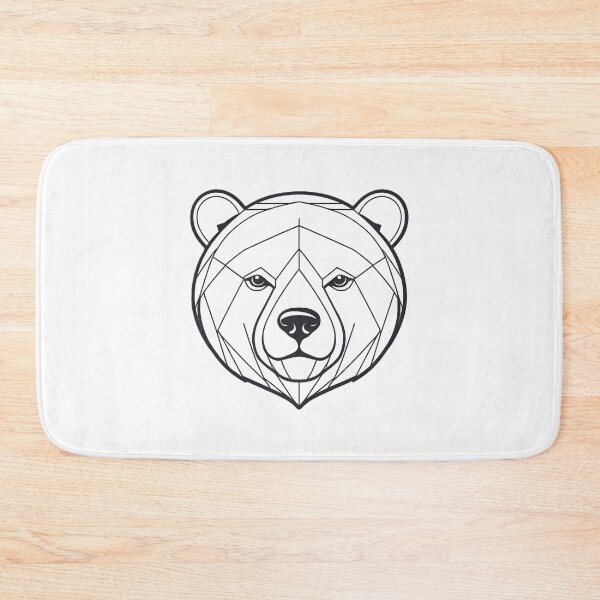 Item preview, Minimal Bear Head Line Art – Modern Wildlife Illustration - 5 designed and sold by RELAX STATION.