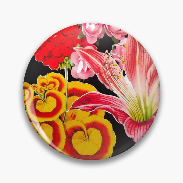 Item preview, Vivid flowers on black background  designed and sold by ForestandShadow.