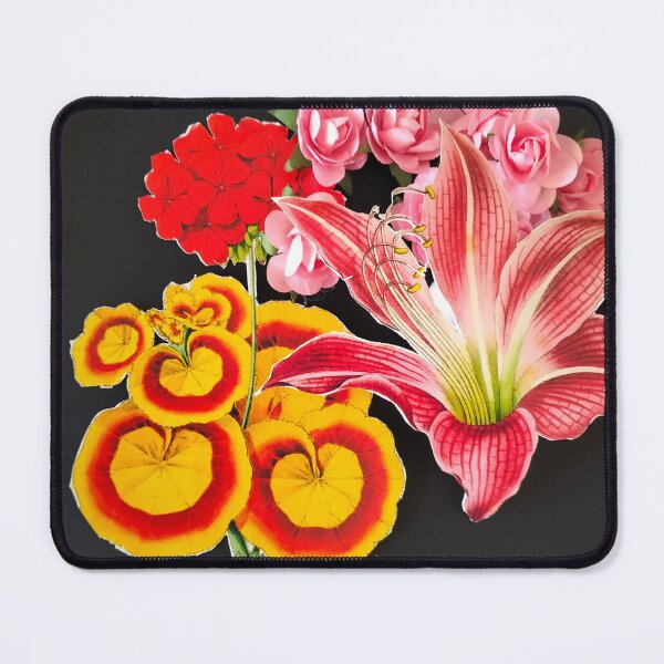 Item preview, Vivid flowers on black background  designed and sold by ForestandShadow.