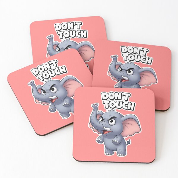 Item preview, Don’t Touch Angry Elephant – Funny Attitude Meme Sticker designed and sold by Mojbin.