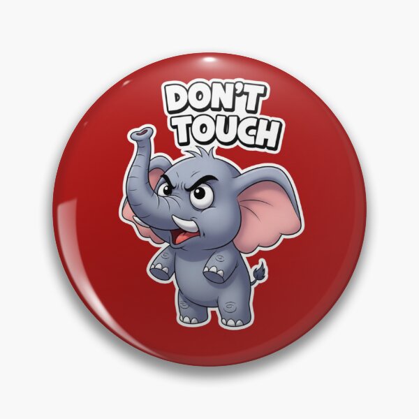 Item preview, Don’t Touch Angry Elephant – Funny Attitude Meme Sticker designed and sold by Mojbin.
