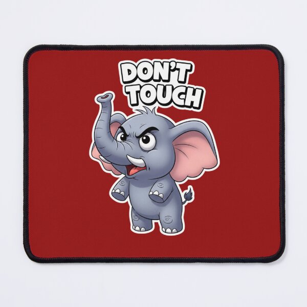 Item preview, Don’t Touch Angry Elephant – Funny Attitude Meme Sticker designed and sold by Mojbin.