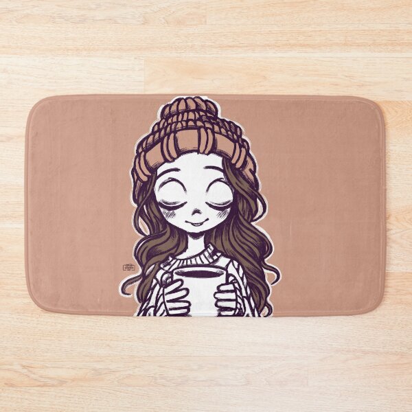 Item preview, Cozy Coffee Girl | Cute Autumn Aesthetic Illustration designed and sold by AngiLaguado.
