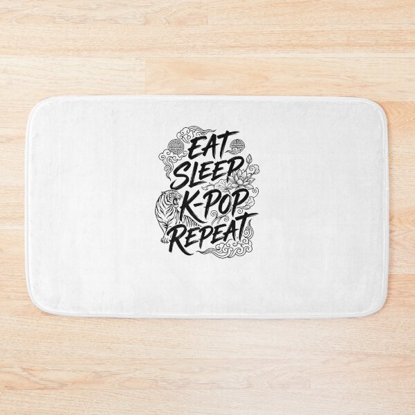 Item preview, Eat Sleep K-Pop Repeat Korean Tiger Lotus Art designed and sold by snowry.