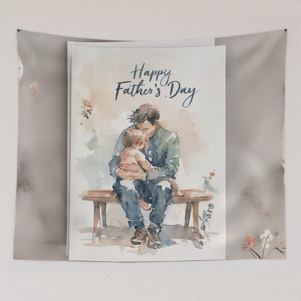 Item preview, Father Hugging His Child designed and sold by TinCatOutPost.