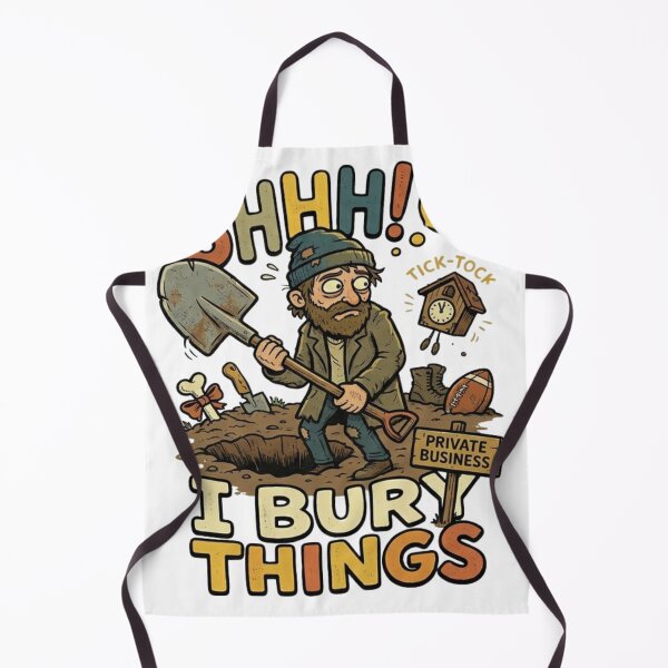 Item preview, "I Bury Things" Suspicious Shhh! Retro Cartoon Design designed and sold by Wear Sculpt.