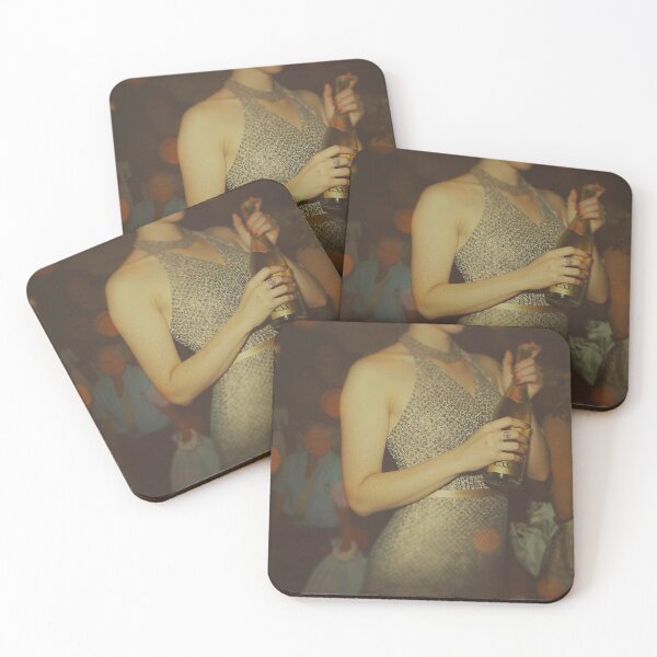 Item preview, A woman holds a bottle of sparkling wine at a party. designed and sold by shoscha.