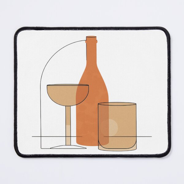 Item preview, Glasses and wine bottle designed and sold by shoscha.