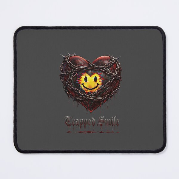 Item preview, Trapped Smile - Glitch Heart with Chains Dark Aesthetic designed and sold by Verdezeus86 .
